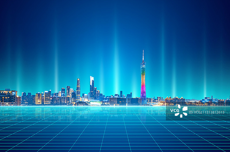 广州科技城市背景图片素材