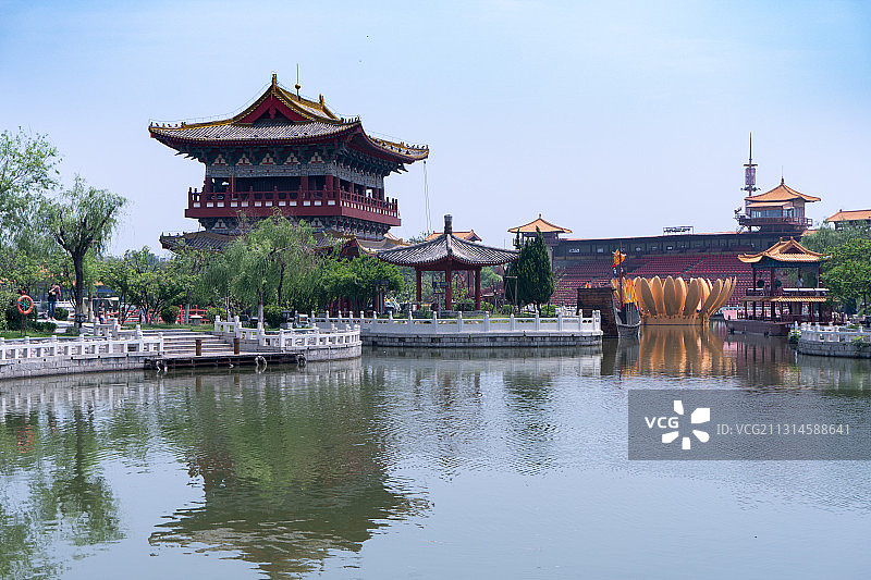 河南开封5A级旅游景区清明上河园图片素材