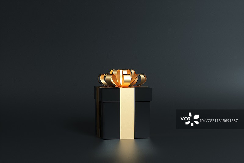 纯色背景里3D渲染的礼盒图片素材