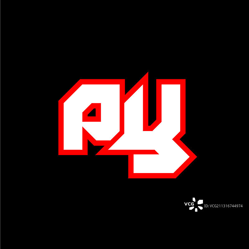 Py标志设计初始Py字母设计图片素材