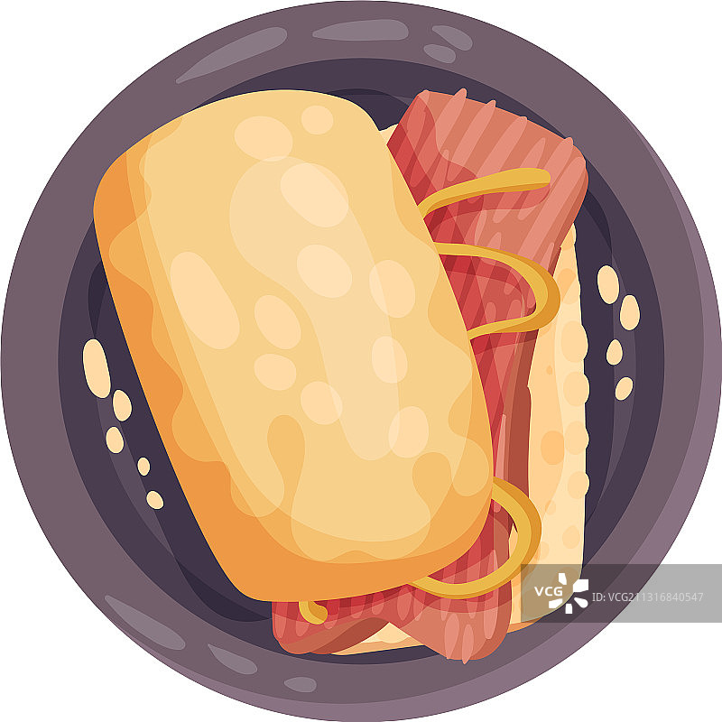 三明治配皮塔饼和三文鱼片图片素材