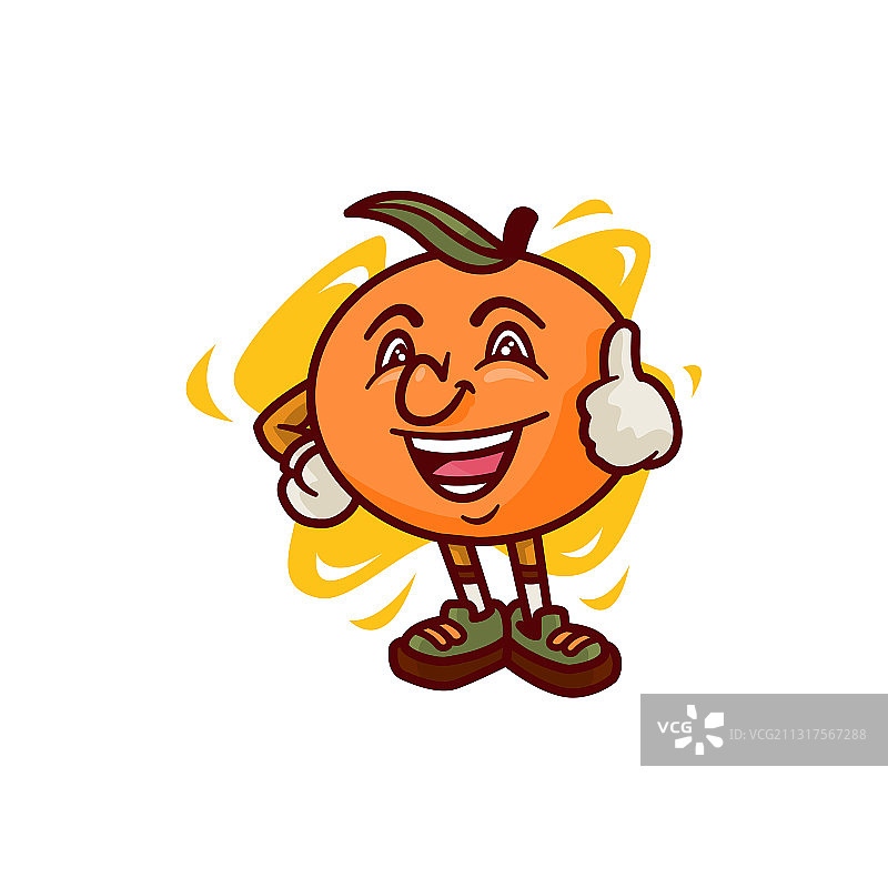 橙色水果吉祥物图片素材