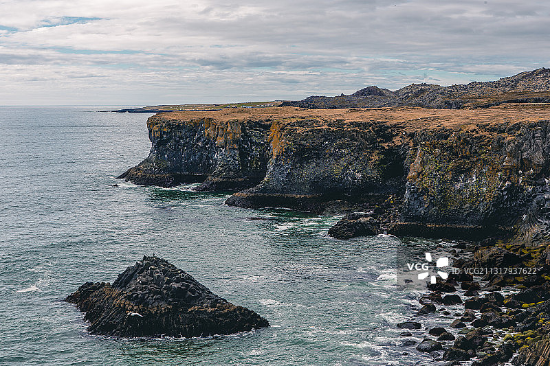冰岛，斯奈山半岛，国家公园，火山岩，海岸线图片素材
