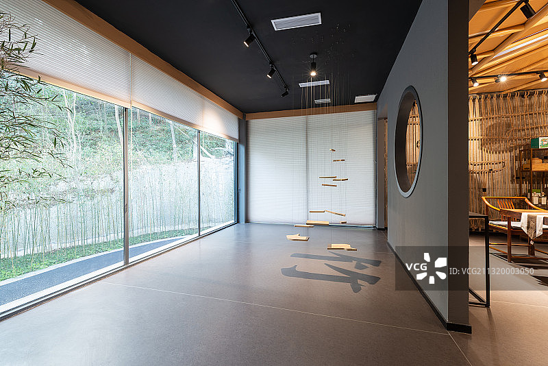 竹文化现代装饰展厅图片素材