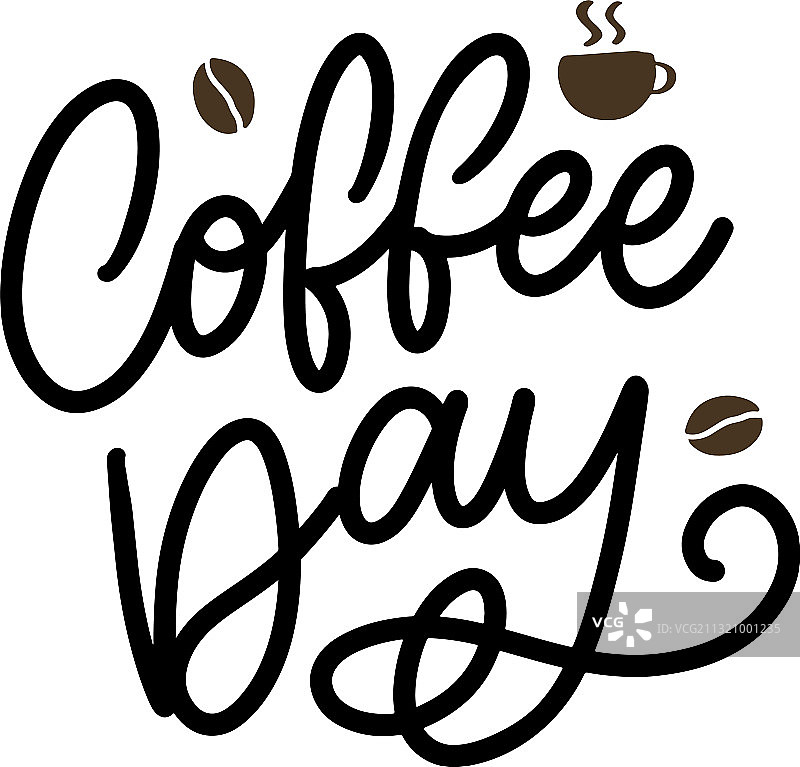国际咖啡日刻字配咖啡图片素材