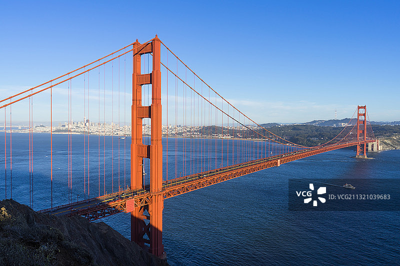 美国加州湾区旧金山金门大桥图片素材