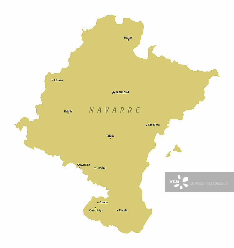 纳瓦拉省地图图片素材