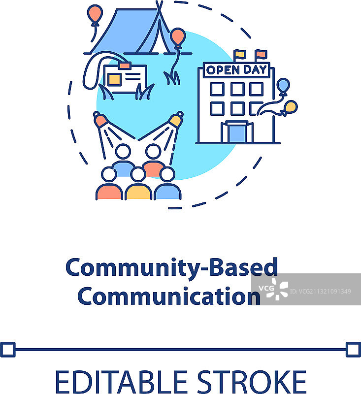 社区沟通概念图标图片素材