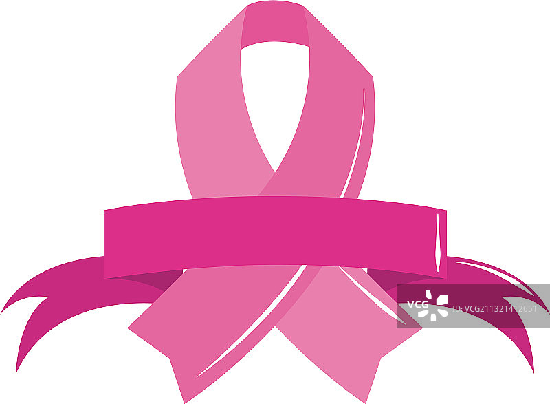 乳腺癌宣传月裹粉红丝带图片素材