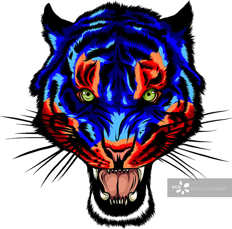 吉祥物的形象是虎的头和胡子图片素材