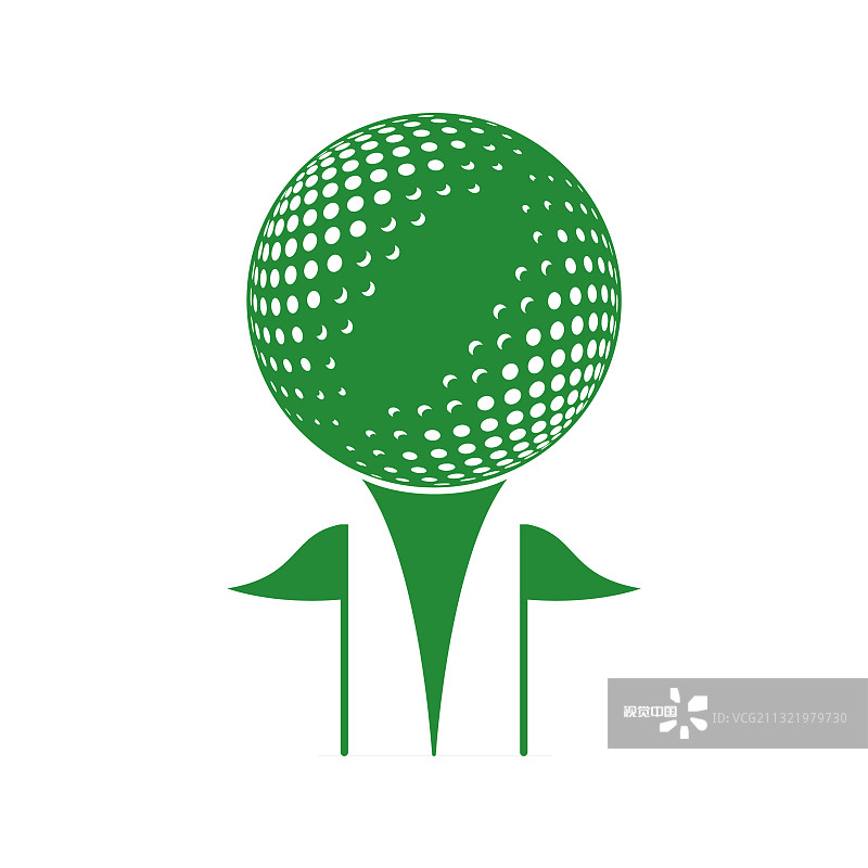 高尔夫标志与元素球设计图片素材