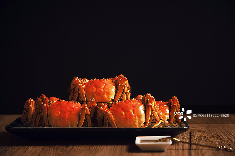 中秋节,大闸蟹,美味,熟的图片素材