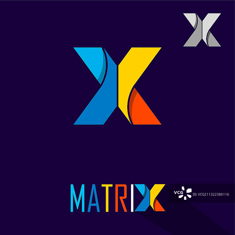 标志型3d字母x科技商业公司图片素材