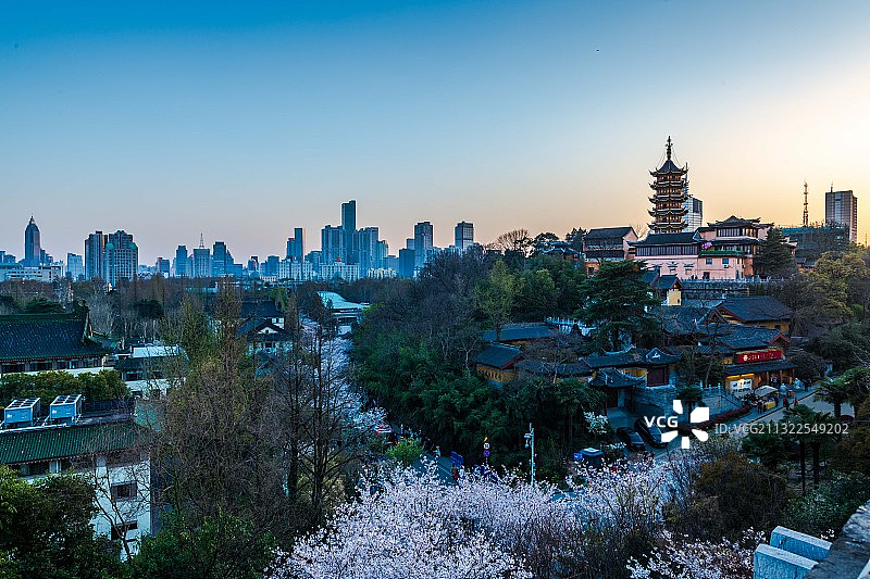古鸡鸣寺，江苏南京图片素材