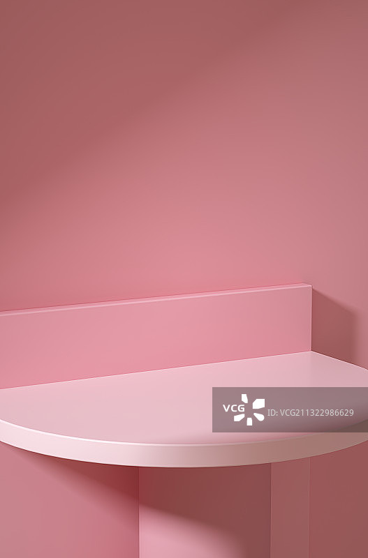 粉色三维产品展台背景图片素材