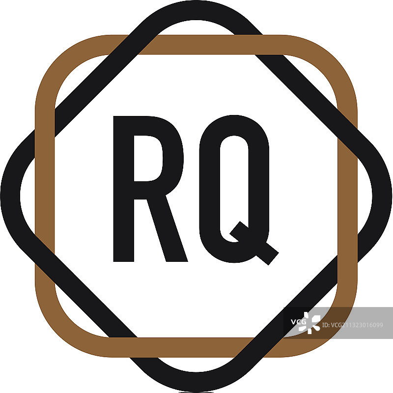 首字母rq优雅标志设计模板图片素材