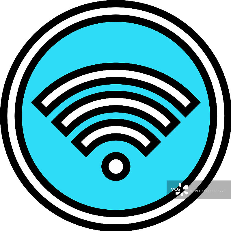 互联网wifi标志彩色图标图片素材