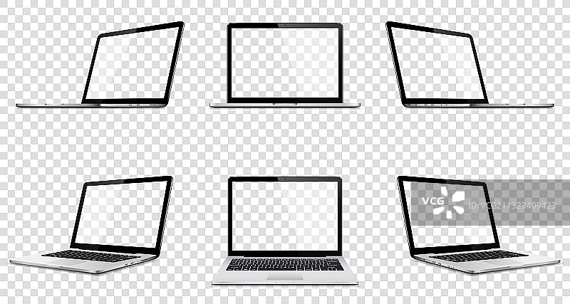 笔记本电脑设置模拟透明屏幕图片素材