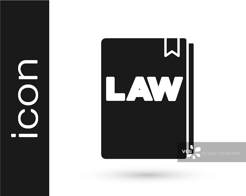 黑人法律书图标孤立在白色的背景图片素材