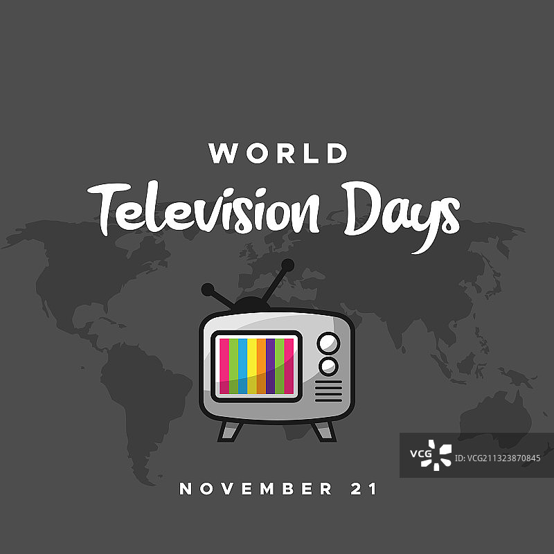 世界电视日设计横幅和图片素材