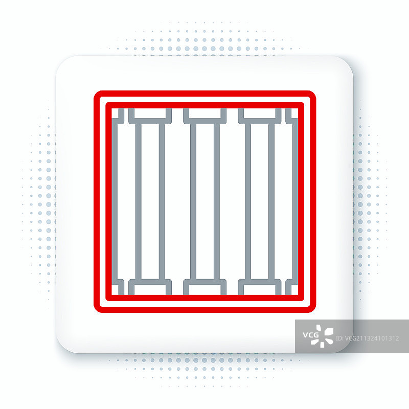 线监狱窗口图标隔离在白色图片素材