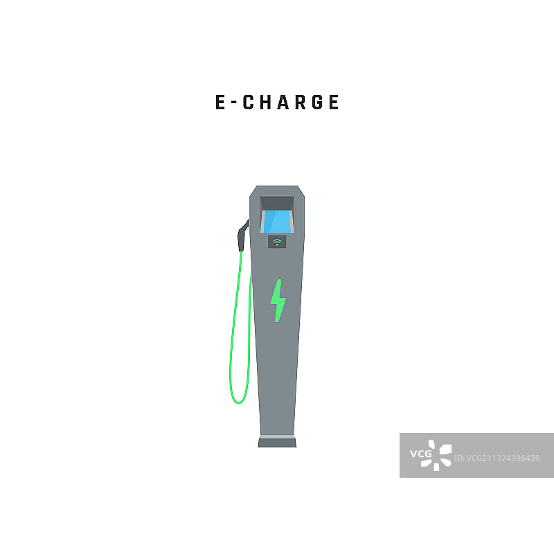 电动汽车绿色充电站图片素材