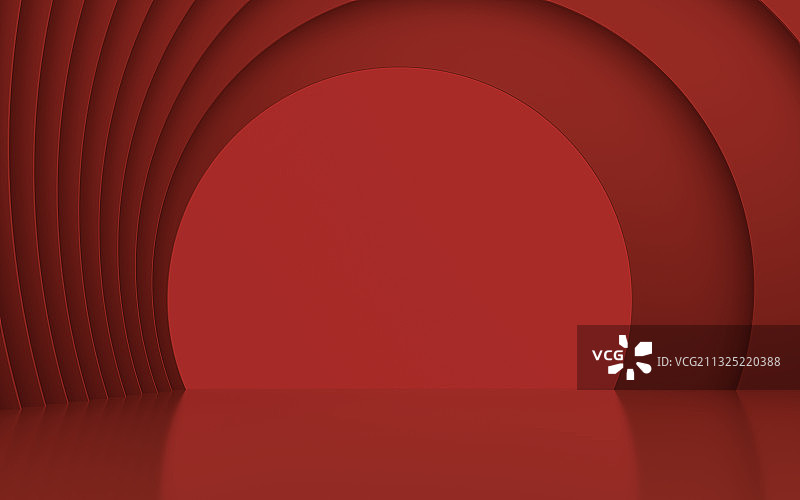 红色简洁隧道三维图形图片素材