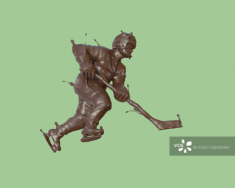 巧克力质感冰球运动图片素材