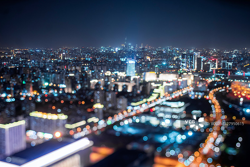 北京天际线夜景图片素材