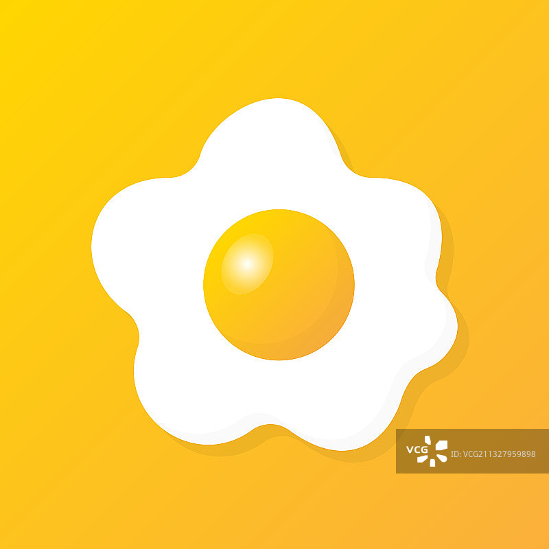 黄色的鸡蛋在白色的背景设置煎蛋图片素材