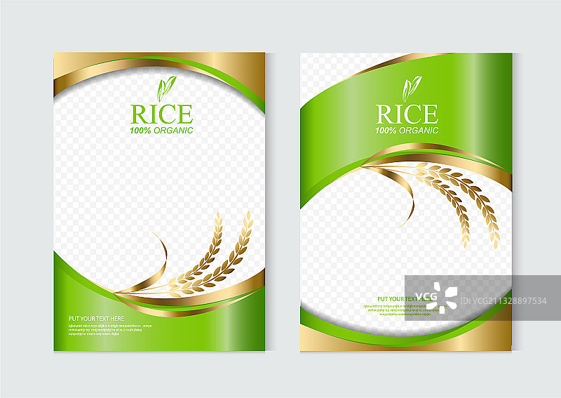 大米食品或泰国食品横幅和海报模板图片素材