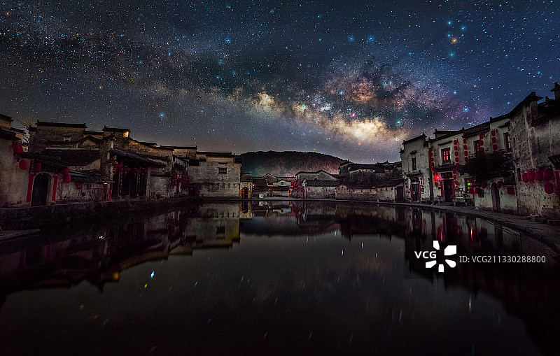 宏村—月沼银河图片素材