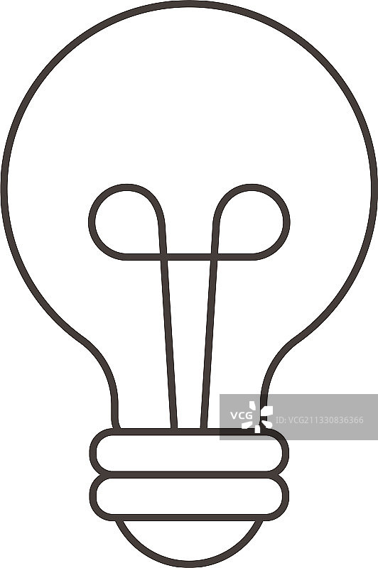 电灯泡能源动力卡通线风格图片素材