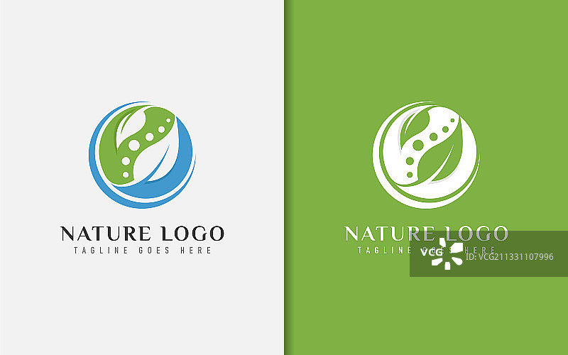 抽象的圆形自然标志设计可用图片素材