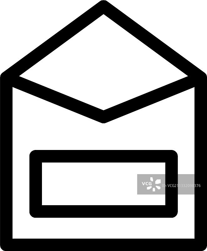 信封打开图标或标志孤立标志符号图片素材