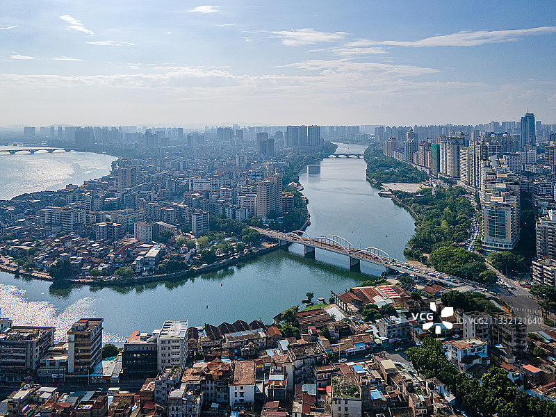 广东省惠州市城市建筑航拍风光图片素材