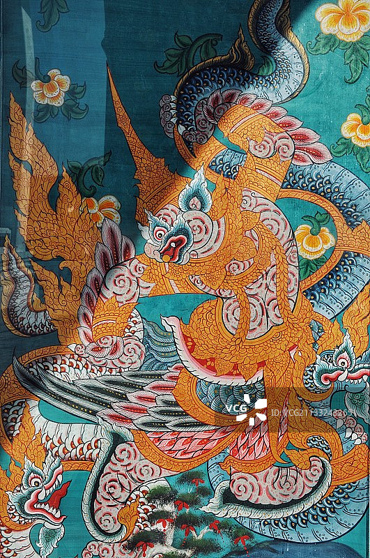 泰国曼谷苏泰寺 佛像 壁画图片素材