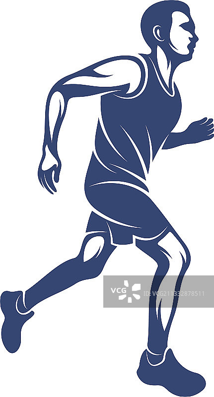 男子跑步运动员标志设计图标象征图片素材