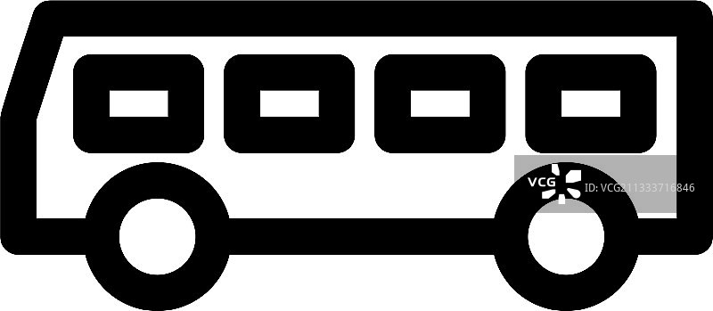 巴士标志或标志孤立标志符号图片素材