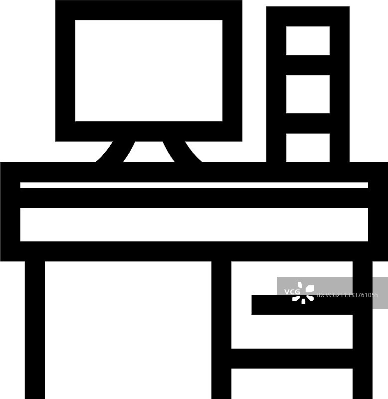 办公桌图标或标志孤立标志符号图片素材