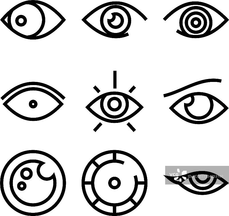 眼睛图标或标志孤立符号符号图片素材