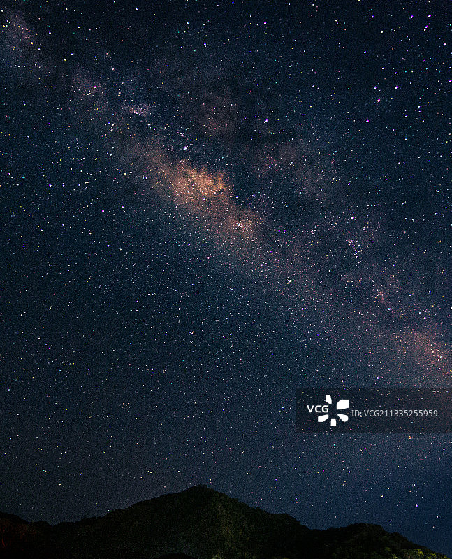 低角度的星场对天空在晚上，省瓜纳卡斯特，哥斯达黎加图片素材