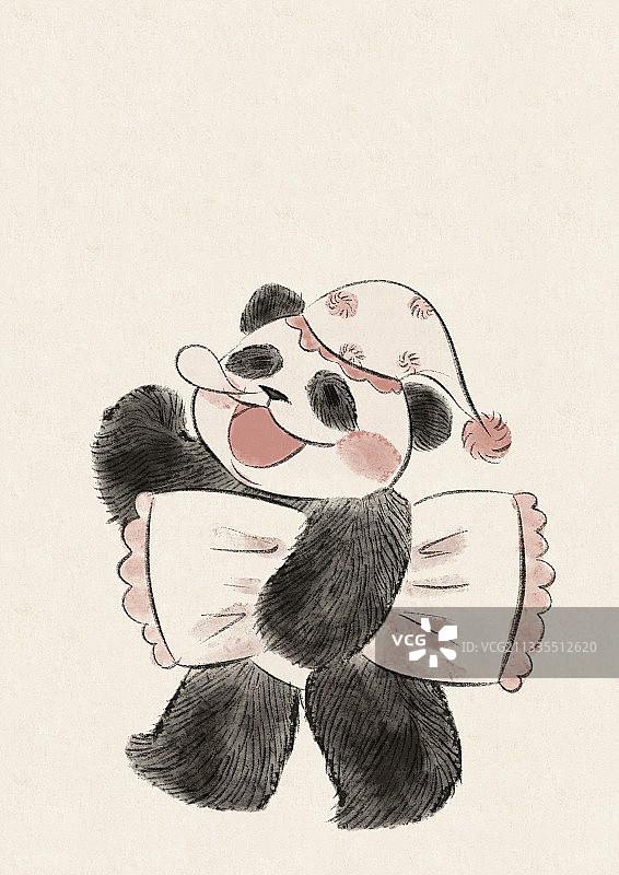 熊猫晚安图片素材