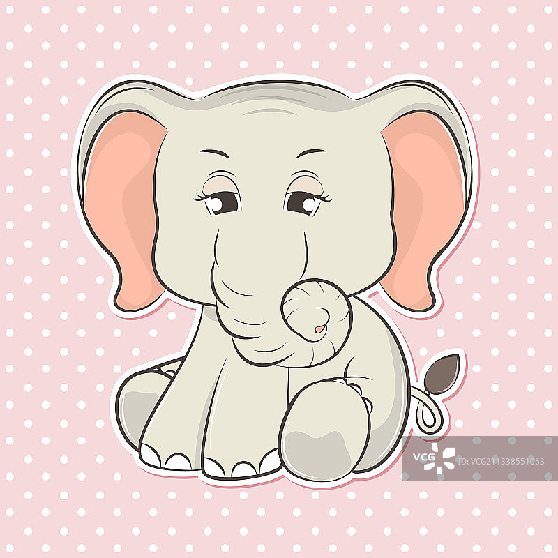 可爱可爱的卡通大象宝宝图片素材