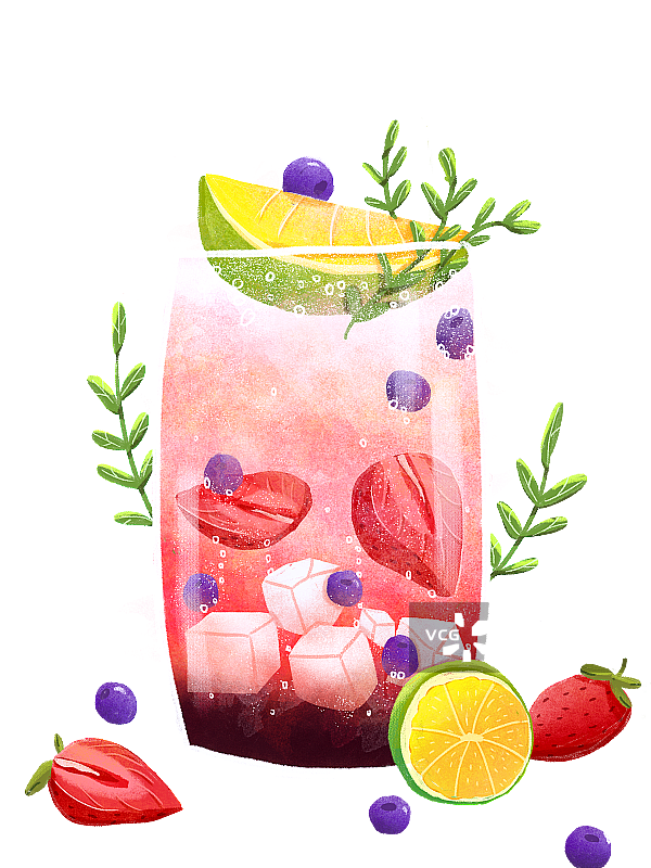 夏日清凉水果饮品图片素材