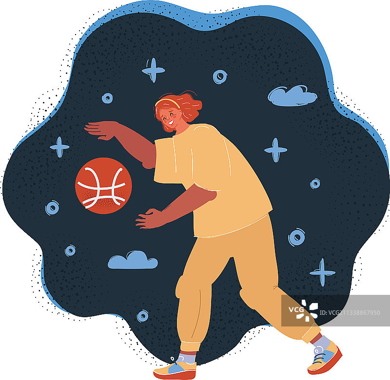 女人打篮球图片素材