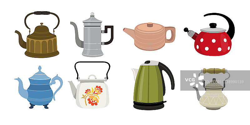 茶壶套平设计风格图片素材