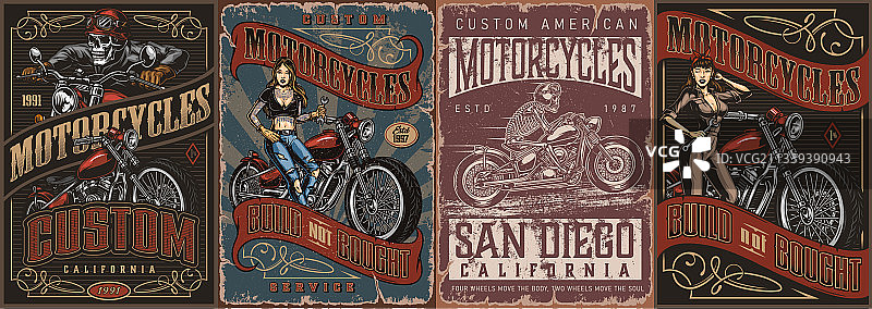 摩托车的海报图片素材