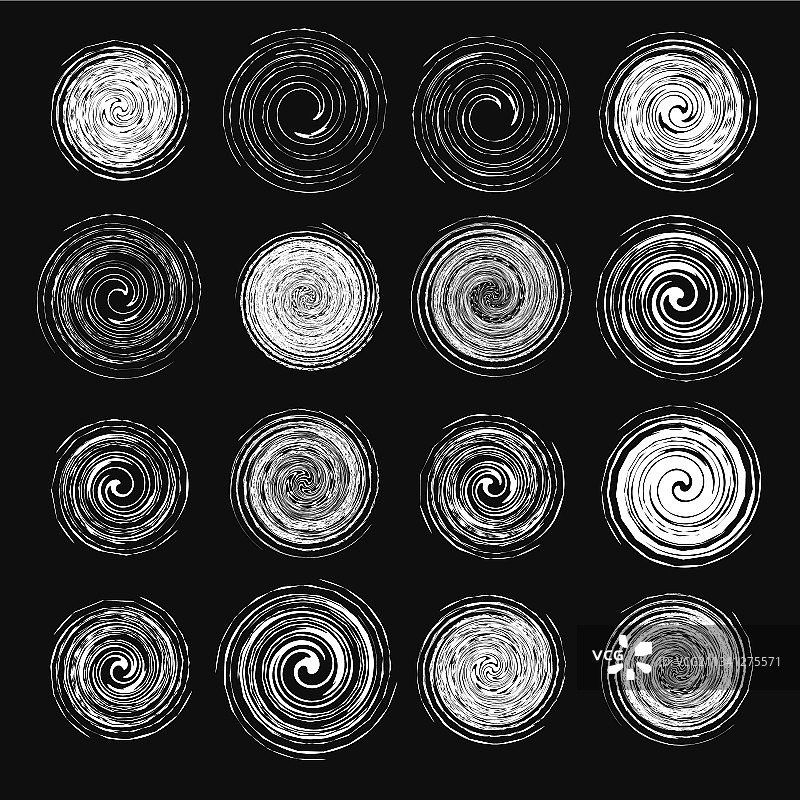 几何螺旋漩涡旋转抽象耳蜗图片素材