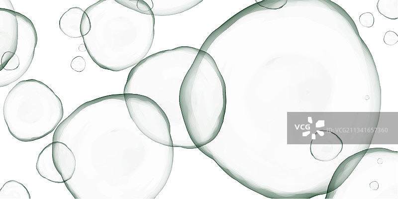 抽象的绿色气泡流体绘画背景图片素材